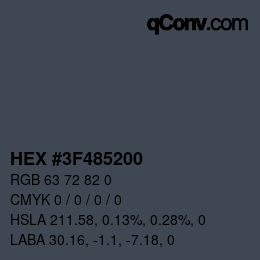 Color code: HEX #3F485200 | qconv.com