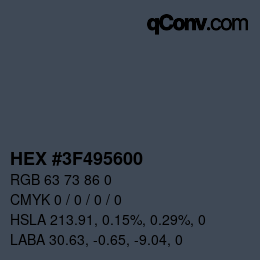 Color code: HEX #3F495600 | qconv.com