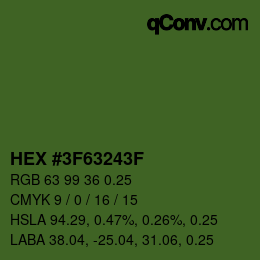 Código de color: HEX #3F63243F | qconv.com