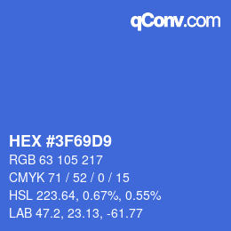 Color code: HEX #3F69D9 | qconv.com