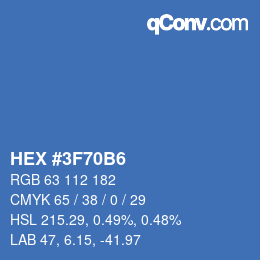 Código de color: HEX #3F70B6 | qconv.com