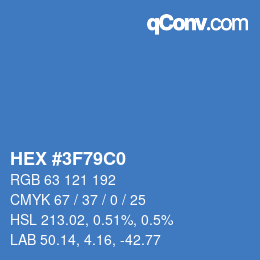 Color code: HEX #3F79C0 | qconv.com