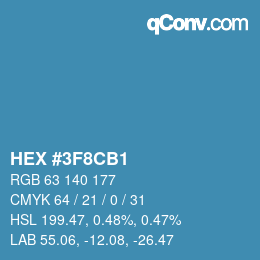 Color code: HEX #3F8CB1 | qconv.com