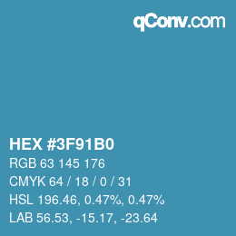 Color code: HEX #3F91B0 | qconv.com