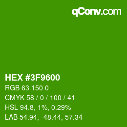 Color code: HEX #3F9600 | qconv.com