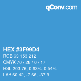 Color code: HEX #3F99D4 | qconv.com