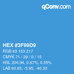 Color code: HEX #3F99D9 | qconv.com