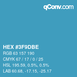 Color code: HEX #3F9DBE | qconv.com