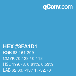 Color code: HEX #3FA1D1 | qconv.com