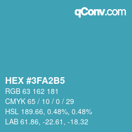 Color code: HEX #3FA2B5 | qconv.com