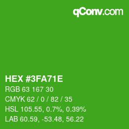 Color code: HEX #3FA71E | qconv.com