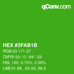 Color code: HEX #3FAB1B | qconv.com