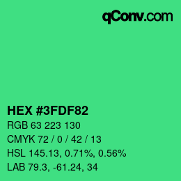 颜色代码: HEX #3FDF82 | qconv.com
