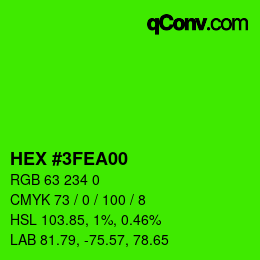 Color code: HEX #3FEA00 | qconv.com