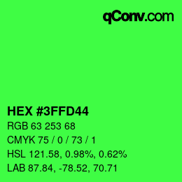 Color code: HEX #3FFD44 | qconv.com
