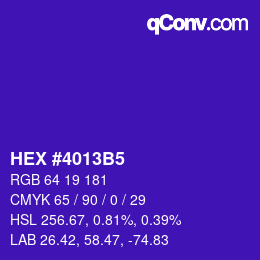 Color code: HEX #4013B5 | qconv.com