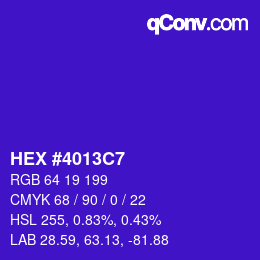 Código de color: HEX #4013C7 | qconv.com