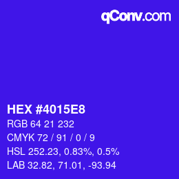 Código de color: HEX #4015E8 | qconv.com