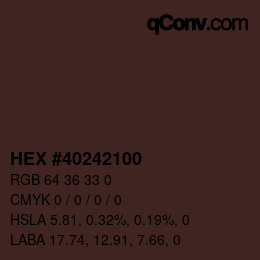 Color code: HEX #40242100 | qconv.com