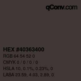 Color code: HEX #40363400 | qconv.com