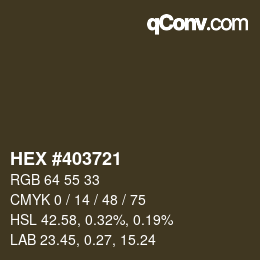 Color code: HEX #403721 | qconv.com