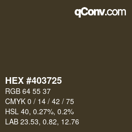 カラーコード: HEX #403725 | qconv.com