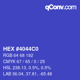 Color code: HEX #4044C0 | qconv.com