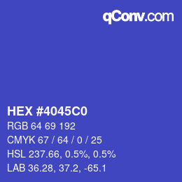 Color code: HEX #4045C0 | qconv.com