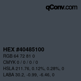 Color code: HEX #40485100 | qconv.com