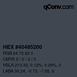 Color code: HEX #40485200 | qconv.com