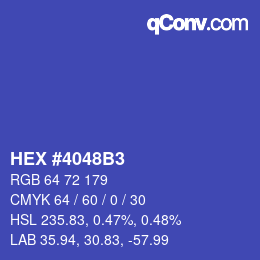 Color code: HEX #4048B3 | qconv.com