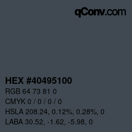 Color code: HEX #40495100 | qconv.com