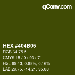 カラーコード: HEX #404B05 | qconv.com