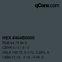 カラーコード: HEX #404B5000 | qconv.com