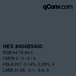Color code: HEX #404B5400 | qconv.com
