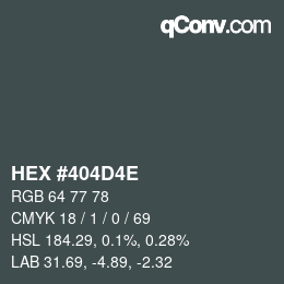 Código de color: HEX #404D4E | qconv.com