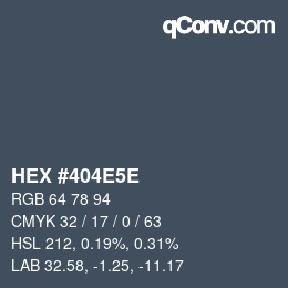 Código de color: HEX #404E5E | qconv.com