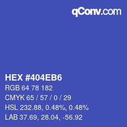 Color code: HEX #404EB6 | qconv.com