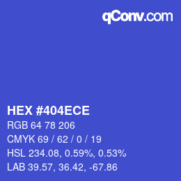 Color code: HEX #404ECE | qconv.com
