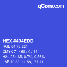 カラーコード: HEX #404EDD | qconv.com