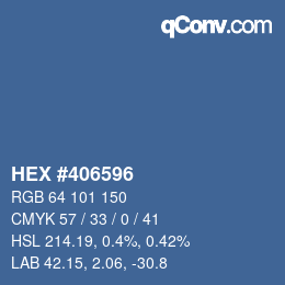 Código de color: HEX #406596 | qconv.com