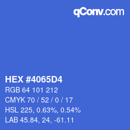 颜色代码: HEX #4065D4 | qconv.com
