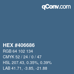 Color code: HEX #406686 | qconv.com