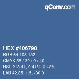 カラーコード: HEX #406798 | qconv.com