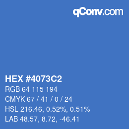 Color code: HEX #4073C2 | qconv.com