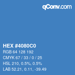 颜色代码: HEX #4080C0 | qconv.com