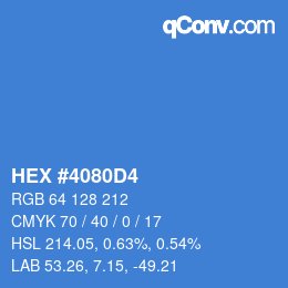 颜色代码: HEX #4080D4 | qconv.com