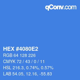 Color code: HEX #4080E2 | qconv.com