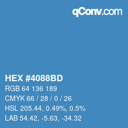 Color code: HEX #4088BD | qconv.com