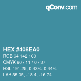颜色代码: HEX #408EA0 | qconv.com